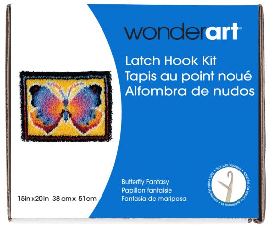 Picture of Wonderart Latch Hook Kit 15"X20" Butterfly Fantasy
