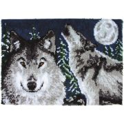 Picture of Wonderart Latch Hook Kit 27"X40" Midnight Wolves