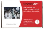 Picture of Wonderart Latch Hook Kit 27"X40" Midnight Wolves