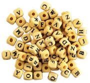 Picture of Wood Alphabet Beads 8mm 70/Pkg Natural