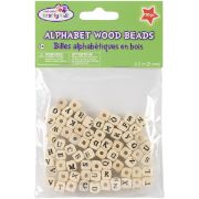 Picture of Wood Alphabet Beads 8mm 70/Pkg Natural