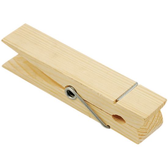 Picture of Wood Jumbo Clothespin Natural 5.875" 1/Pkg