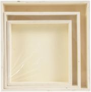 Picture of Wood Square Mini Tray 3/Pkg 