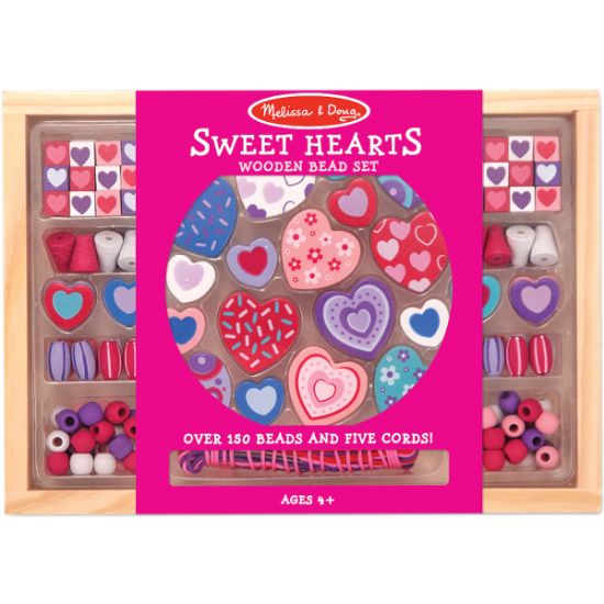 Picture of Wooden Bead Set Sweet Hearts
