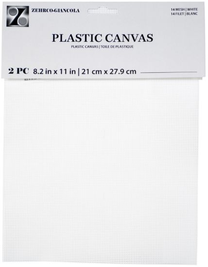 Picture of Perforated Plastic Canvas 14 Count 8.5"X11" 2/Pkg White