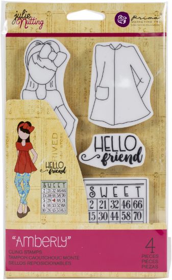 Picture of Prima Marketing Julie Nutting Mixed Media Cling Rubber Stamp Amberly
