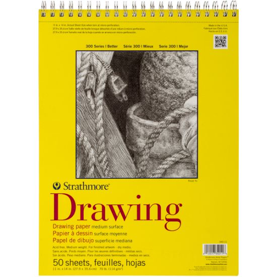 Picture of Strathmore Medium Drawing Spiral Paper Pad 11"X14" 50 Sheets