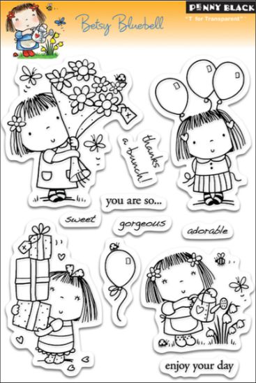 Picture of Penny Black Clear Stamps 5"X7" Betsy Bluebell