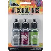 Picture of Tim Holtz Alcohol Ink .5oz 3/Pkg Cottage Path-Slate/Currant/Meadow