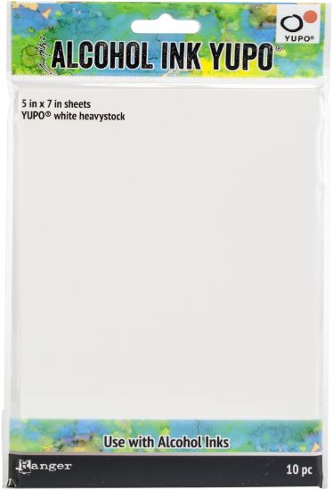 Picture of Tim Holtz Alcohol Ink White Yupo Paper 144lb 10/Pkg 5"X7"