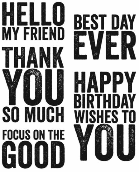 Picture of Tim Holtz Cling Stamps 7"X8.5" Bold Sayings