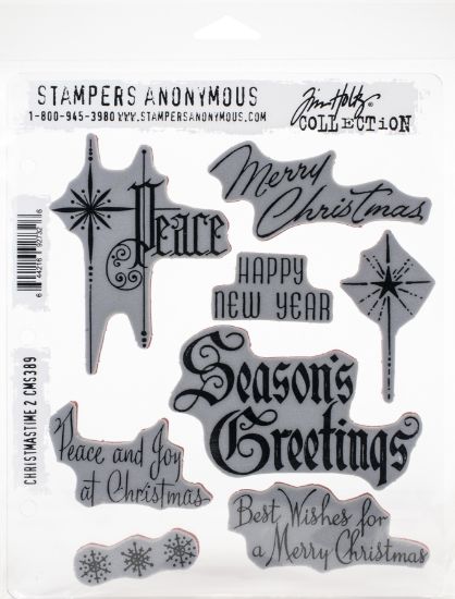 Picture of Tim Holtz Cling Stamps 7"X8.5" Christmastime #2