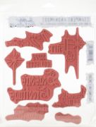 Picture of Tim Holtz Cling Stamps 7"X8.5" Christmastime #2