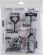 Picture of Tim Holtz Cling Stamps 7"X8.5" Wine Blueprint