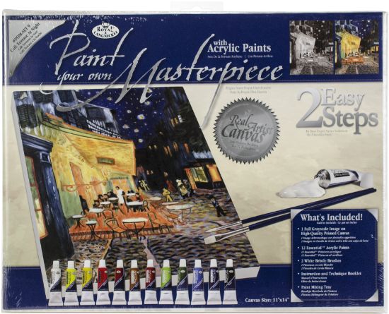 Picture of Acrylic Paint Your Own Masterpiece Kit 11"X14" Terrace At Night