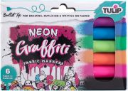 Picture of Tulip Graffiti Fabric Markers 6/Pkg Neion - Bullet Tip