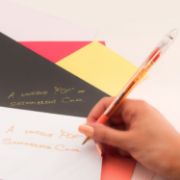 Picture of Pentel Sparkle Pop Metallic Gel Pens 1.0mm 4/Pkg Black, Green, Orange, Purple