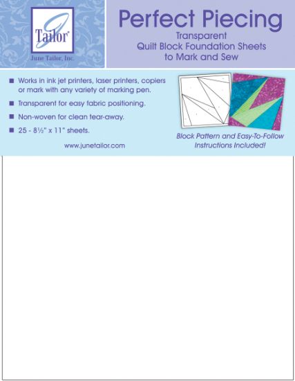 Picture of Perfect Piecing Quilt Block Foundation Sheets 8.5"X11" 25/Pkg