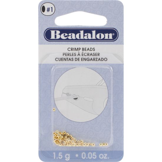 Picture of Crimp Beads Size 1 1.5g Gold-Plated