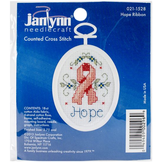 Picture of Hope Mini Counted Cross Stitch Kit 2.75" Oval 18 Count