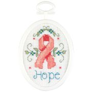 Picture of Hope Mini Counted Cross Stitch Kit 2.75" Oval 18 Count