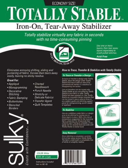 Picture of Totally Stable Iron-On Tear-Away Stabilizer 20"X3yd
