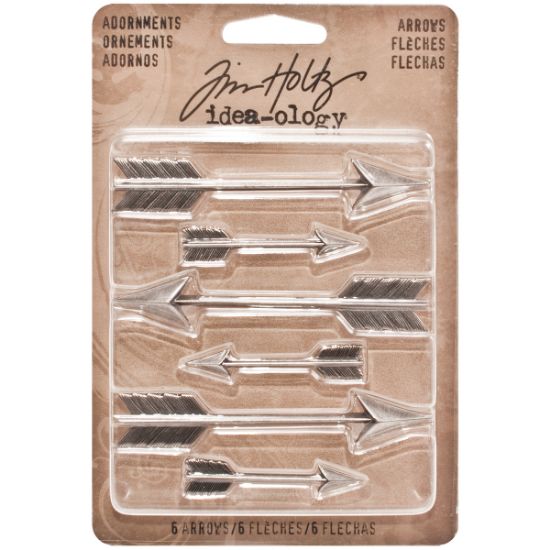 Picture of Idea-Ology Metal Adornments 1.5" & 3" 6/Pkg Antique Nickel Arrow