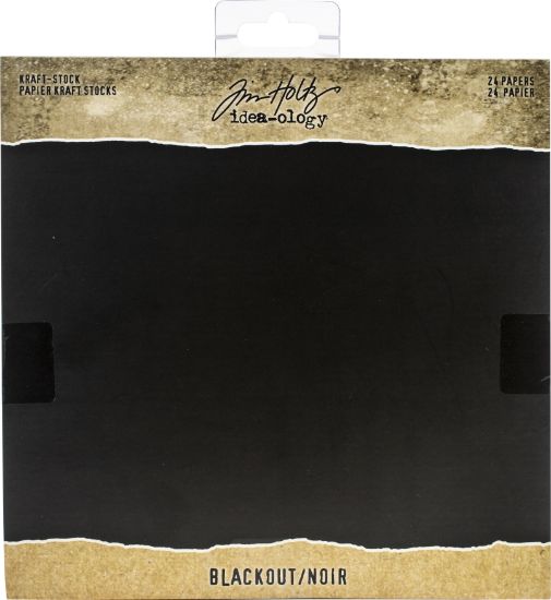Picture of Idea-Ology Kraft Stock Cardstock Pad 8"X8" 24/Pkg Blackout