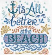 Picture of Imaginating Counted Cross Stitch Kit 10"X10"-Life is Better at the Beach (14 Count)