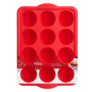 Picture of Trudeau Silicone Muffin Pan-Red, 12 Cavity
