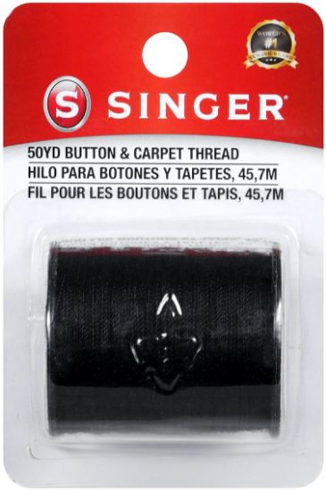 Picture of Button & Carpet Thread 50yd Black