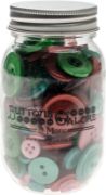 Picture of Buttons Galore Button Mason Jars Retro Christmas