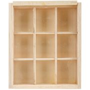 Picture of Wood Craft DIY Natural Keepsake Box W/9 Compartments 4.75"X5.75"X1"