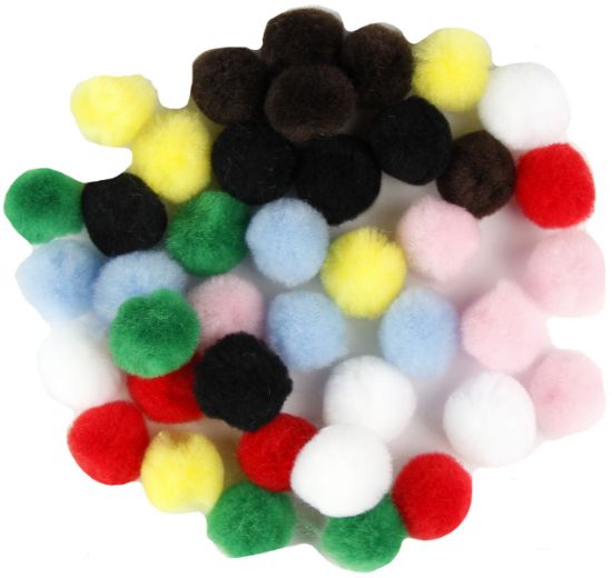 Picture of Touch Of Nature 1" Pom-Poms 40/Pkg Assorted