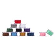 Picture of Transparent Plastic Class 15 Bobbins - Threaded In Case Assorted Colors 12/Pkg