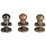 Picture of Idea-Ology 2-Part Hitch Fasteners .375" 12/Pkg Antique Nickel, Brass & Copper