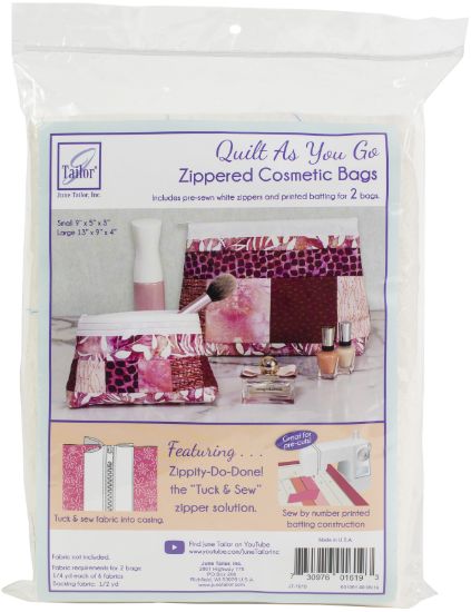 Picture of June Tailor Quilt As You Go Cosmetic Bags 2/Pkg White