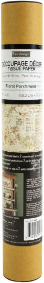 Picture of Prima Re-Design Decoupage Decor Tissue Paper 19"X30" 2/Pkg Floral Parchment