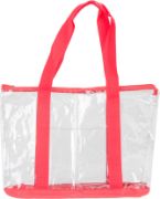 Picture of Innovative Home Creations All-Purpose Clear Tote Bag Red 19"X14"X6"