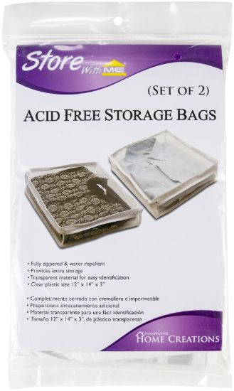 Picture of Innovative Home Creations Acid-Free Storage Bag 2/Pkg 12"X14"X3" Clear Plastic