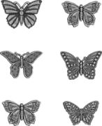 Picture of Idea-Ology Metal Adornments 1" 6/Pkg Butterflies