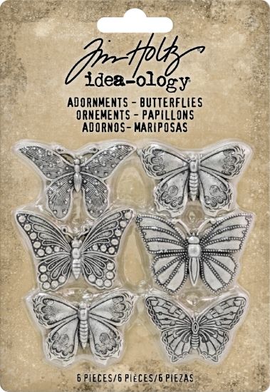 Picture of Idea-Ology Metal Adornments 1" 6/Pkg Butterflies