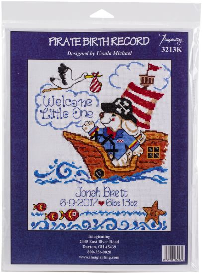 Picture of Imaginating Counted Cross Stitch Kit 8"X10" Pirate Birth Record