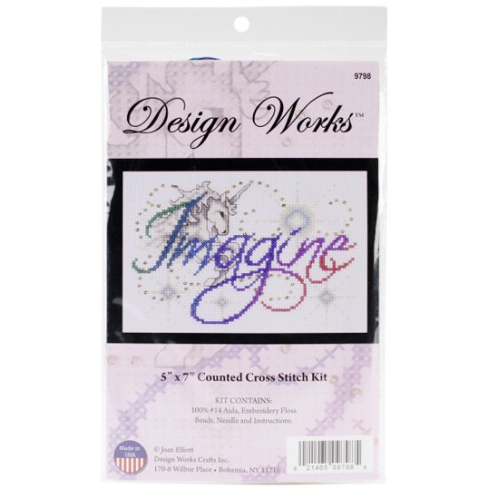 Picture of Imagine Counted Cross Stitch Kit 5"X7" 14 Count