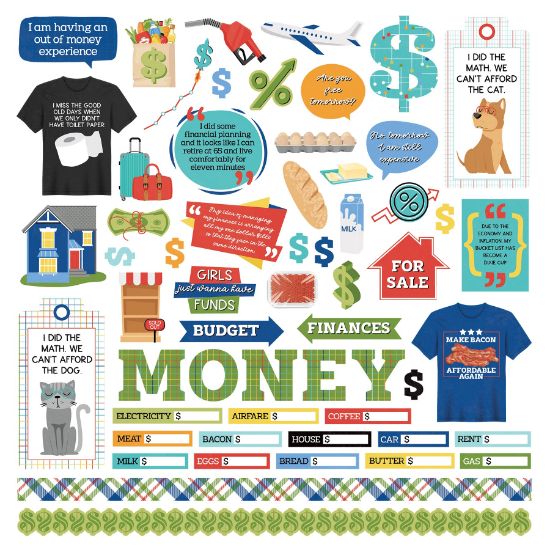 Picture of Inflation Nation Stickers 12"X12"-Elements