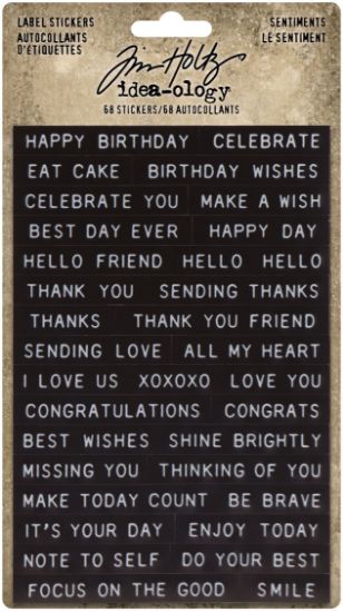 Picture of Idea-Ology Sentiments Label Stickers 68/Pkg  