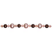 Picture of Jewelry Basics Pearl & Crystal Bead Mix 8mm & 10mm 51/Pkg Brown & Peach Round