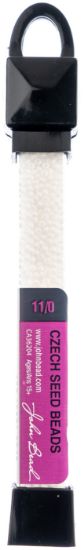 Picture of John Bead Czech Seed Beads 24g 11/0 Opaque White