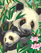 Picture of Junior Small Paint By Number Kit 8.75"X11.75" Panda & Baby