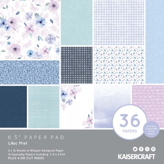 Picture of Kaisercraft Paper Pad 6.5"X6.5" 40/Pkg Lilac Mist